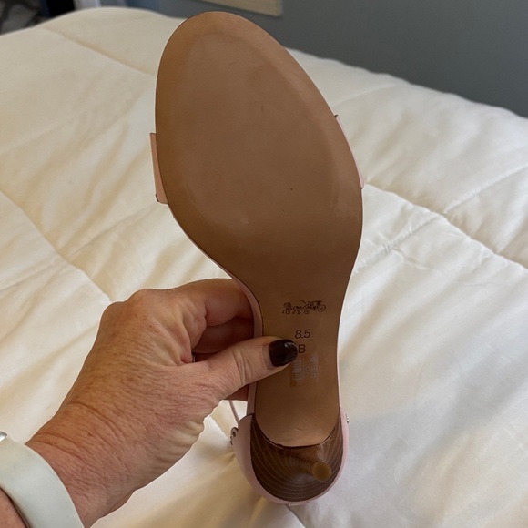 Coach Blush Pink Scalloped Heels - Picture 5 of 6